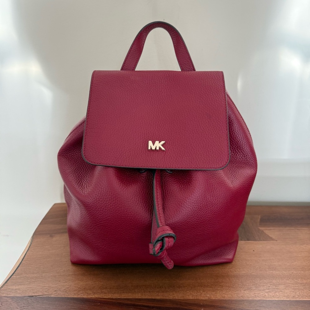 Michael Kors red backpack